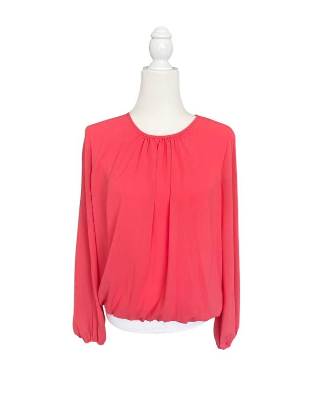 Tommy Hilfiger Coral-Pink Long Sleeve Blouse